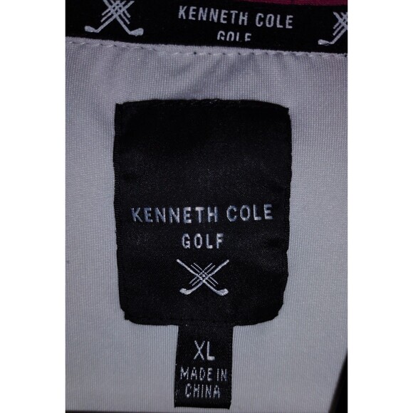 Kenneth Cole Golf Polo Shirt Geometric Print Men's Size XL Moisturize Wicking - Picture 2 of 5